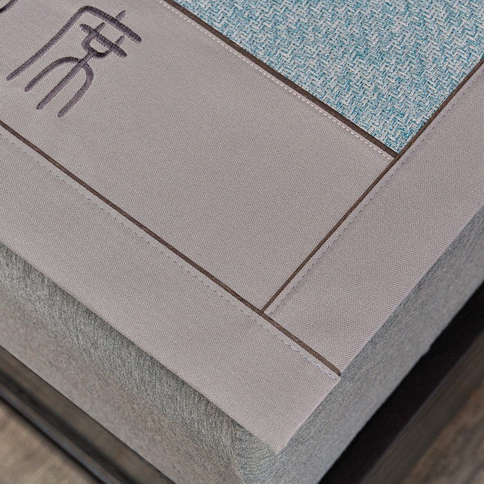 91家纺网 家纺一手货源 找家纺 小牛席业 2026新款纯藤席面经典款薄荷清香双面席凉席席子 薄荷清香席-冰蓝