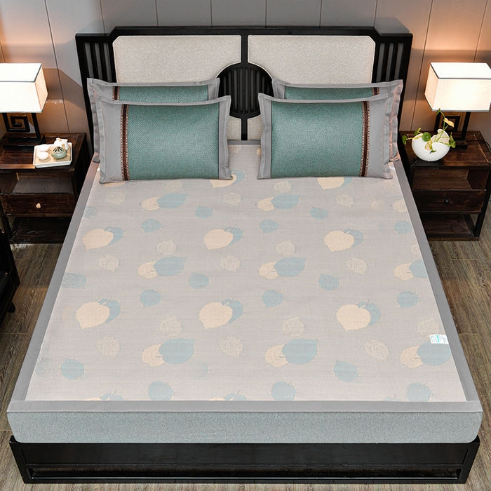 91家纺网 家纺一手货源 找家纺 小牛席业 2026新款纯藤席面经典款薄荷清香双面席凉席席子 薄荷清香席-墨绿