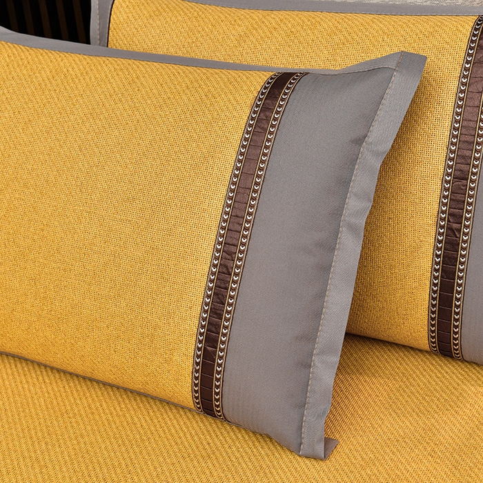 91家纺网 家纺一手货源 找家纺 小牛席业 2026新款纯藤席面经典款薄荷清香双面席凉席席子 薄荷清香席-黄藤