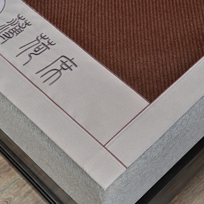 91家纺网 家纺一手货源 找家纺 小牛席业 2026新款纯藤席面经典款薄荷清香双面席凉席席子 薄荷清香席-黑咖