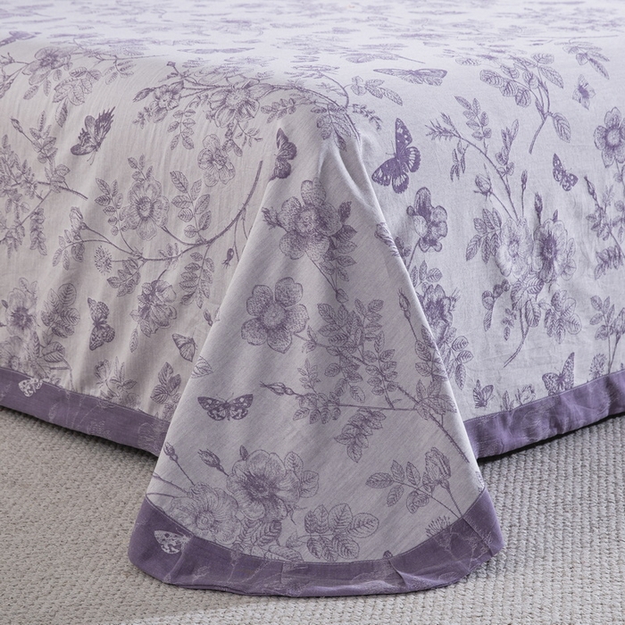 91家纺网 家纺一手货源 找家纺 双层纱家居 2026新款小清新双层纱四件套 梦蝶