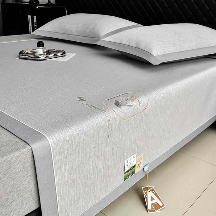 91家纺网 家纺一手货源 找家纺 （总）小牛席业 2026新款铃兰冷感冰丝席凉席席子