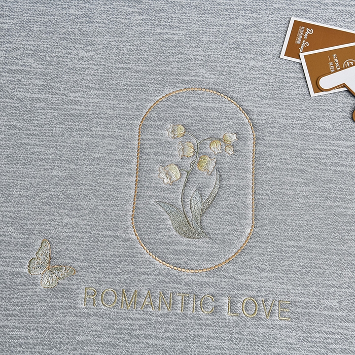 91家纺网 家纺一手货源 找家纺 小牛席业 2026新款铃兰冷感冰丝席凉席席子 铃兰-灰色