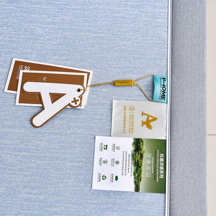 91家纺网 家纺一手货源 找家纺 小牛席业 2026新款铃兰冷感冰丝席凉席席子 铃兰-蓝色