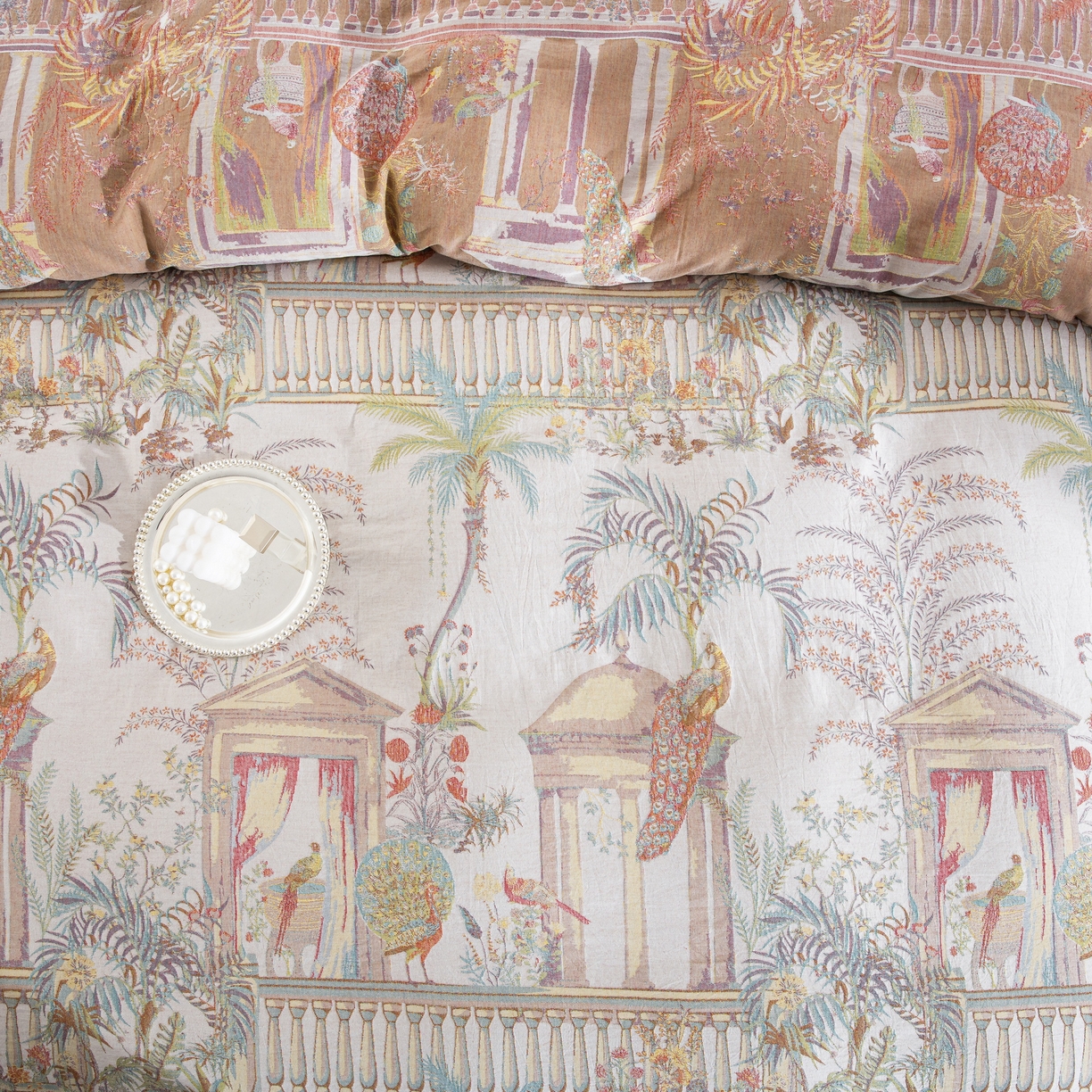 91家纺网 家纺一手货源 找家纺 双层纱家居 2026新款小清新双层纱四件套 亭亭玉立