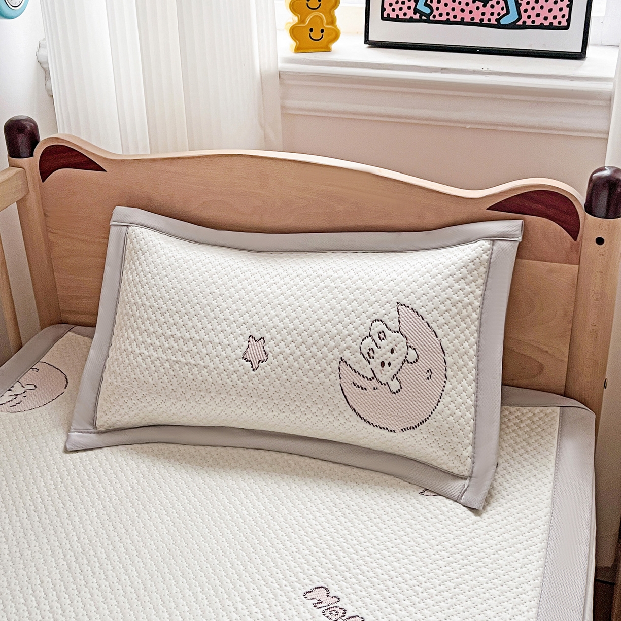 91家纺网 家纺一手货源 找家纺 富馨莱 2026年新款儿童幼儿园豆豆席凉席席子支持一件定制 兔宝贝