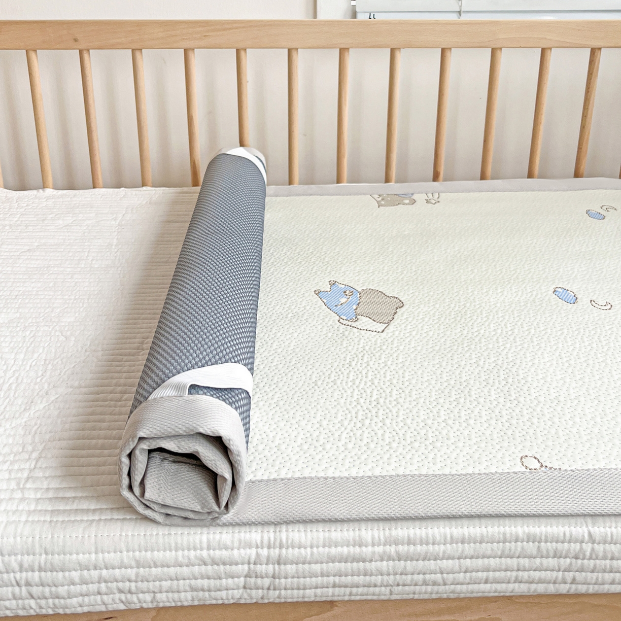 91家纺网 家纺一手货源 找家纺 富馨莱 2026年新款儿童幼儿园豆豆席凉席席子支持一件定制 可爱熊