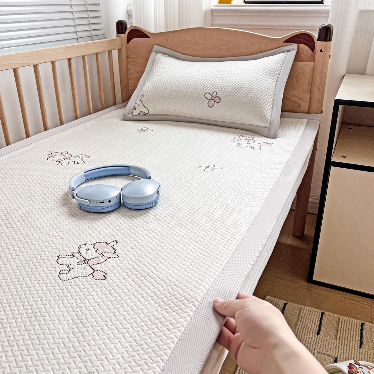 富馨莱 2026年新款儿童幼儿园豆豆席凉席席子支持一件定制 吉祥小马