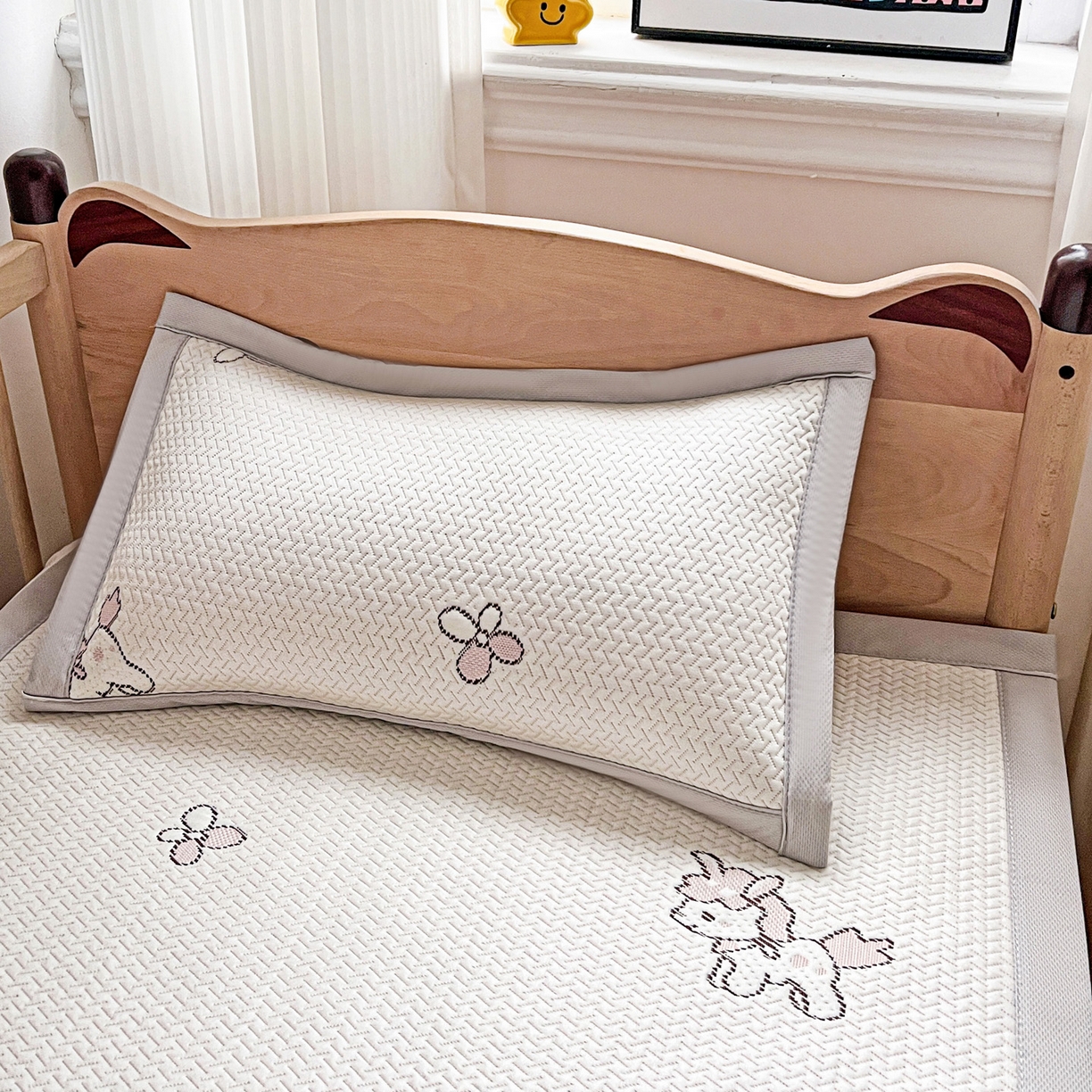 91家纺网 家纺一手货源 找家纺 富馨莱 2026年新款儿童幼儿园豆豆席凉席席子支持一件定制 吉祥小马