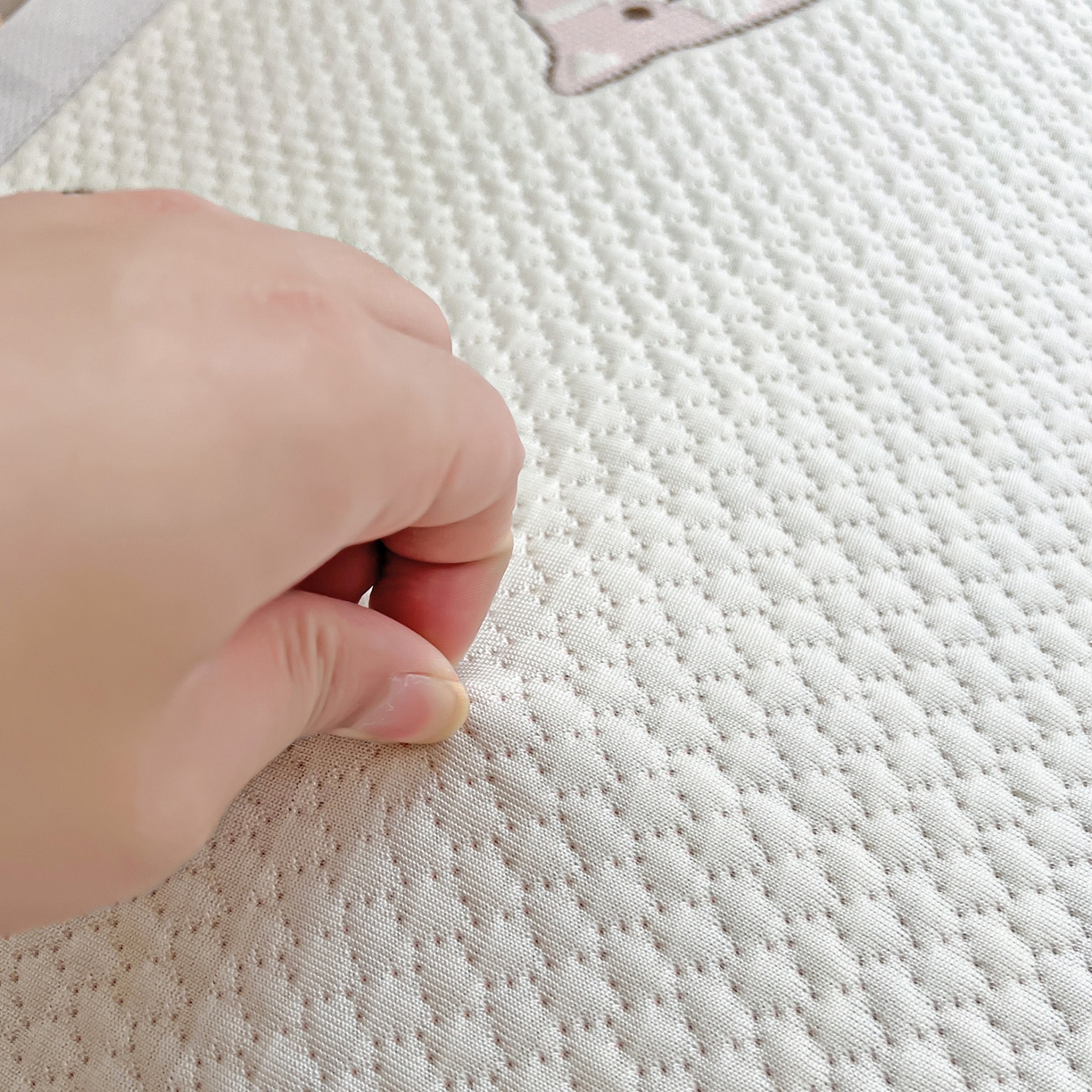 91家纺网 家纺一手货源 找家纺 富馨莱 2026年新款儿童幼儿园豆豆席凉席席子支持一件定制 小狗-柯基