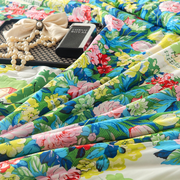 91家纺网 家纺一手货源 找家纺 （总）莉雅居 2026新款A类凉感丝数码印花工艺夏凉被-普罗旺斯