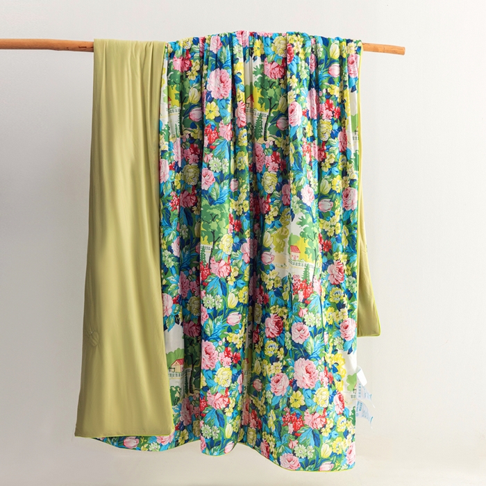 91家纺网 家纺一手货源 找家纺 （总）莉雅居 2026新款A类凉感丝数码印花工艺夏凉被-普罗旺斯