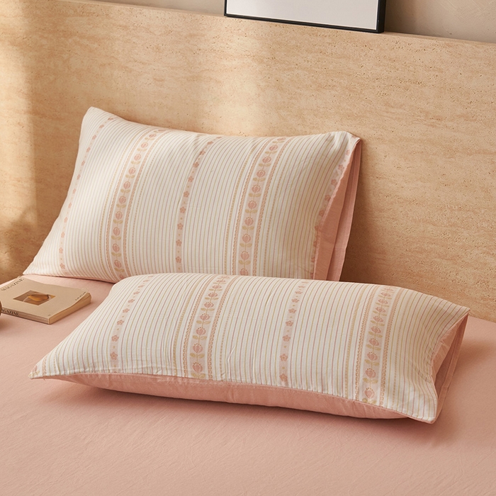 91家纺网 家纺一手货源 找家纺 简如 2026新款全棉色织提花里外全棉夏凉被四件套 柏锦-玉