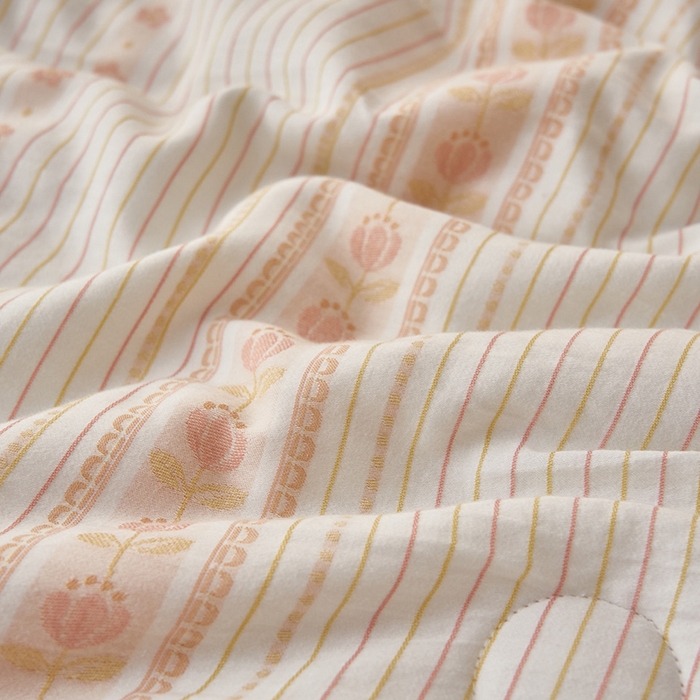 91家纺网 家纺一手货源 找家纺 简如 2026新款全棉色织提花里外全棉夏凉被四件套 柏锦-玉