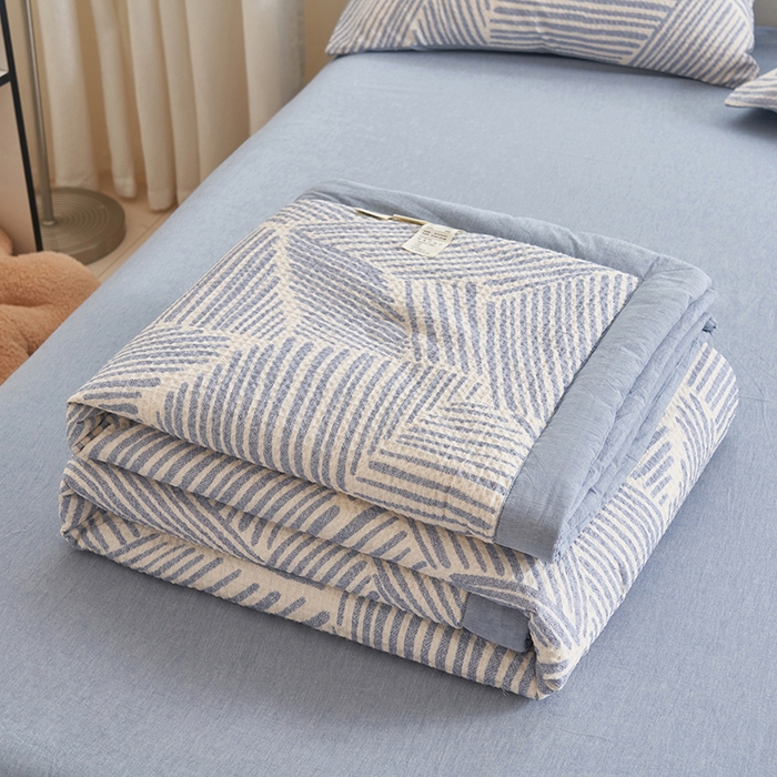 91家纺网 家纺一手货源 找家纺 （总）简如 2026新款里外全棉华夫格夏凉被四件套