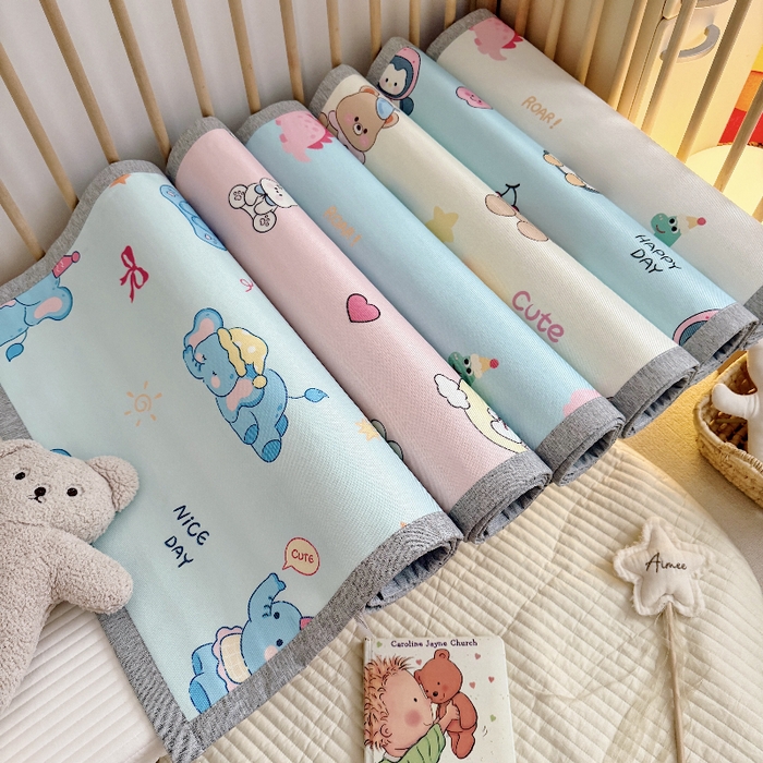 91家纺网 家纺一手货源 找家纺 （总）萌宝家纺 2026新款A类儿童冰丝席900D加厚加密冰藤软席幼儿园席子