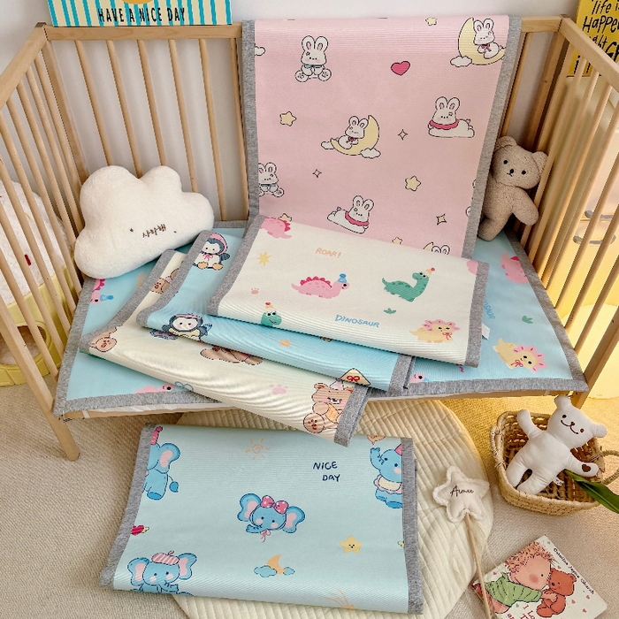 91家纺网 家纺一手货源 找家纺 （总）萌宝家纺 2026新款A类儿童冰丝席900D加厚加密冰藤软席幼儿园席子