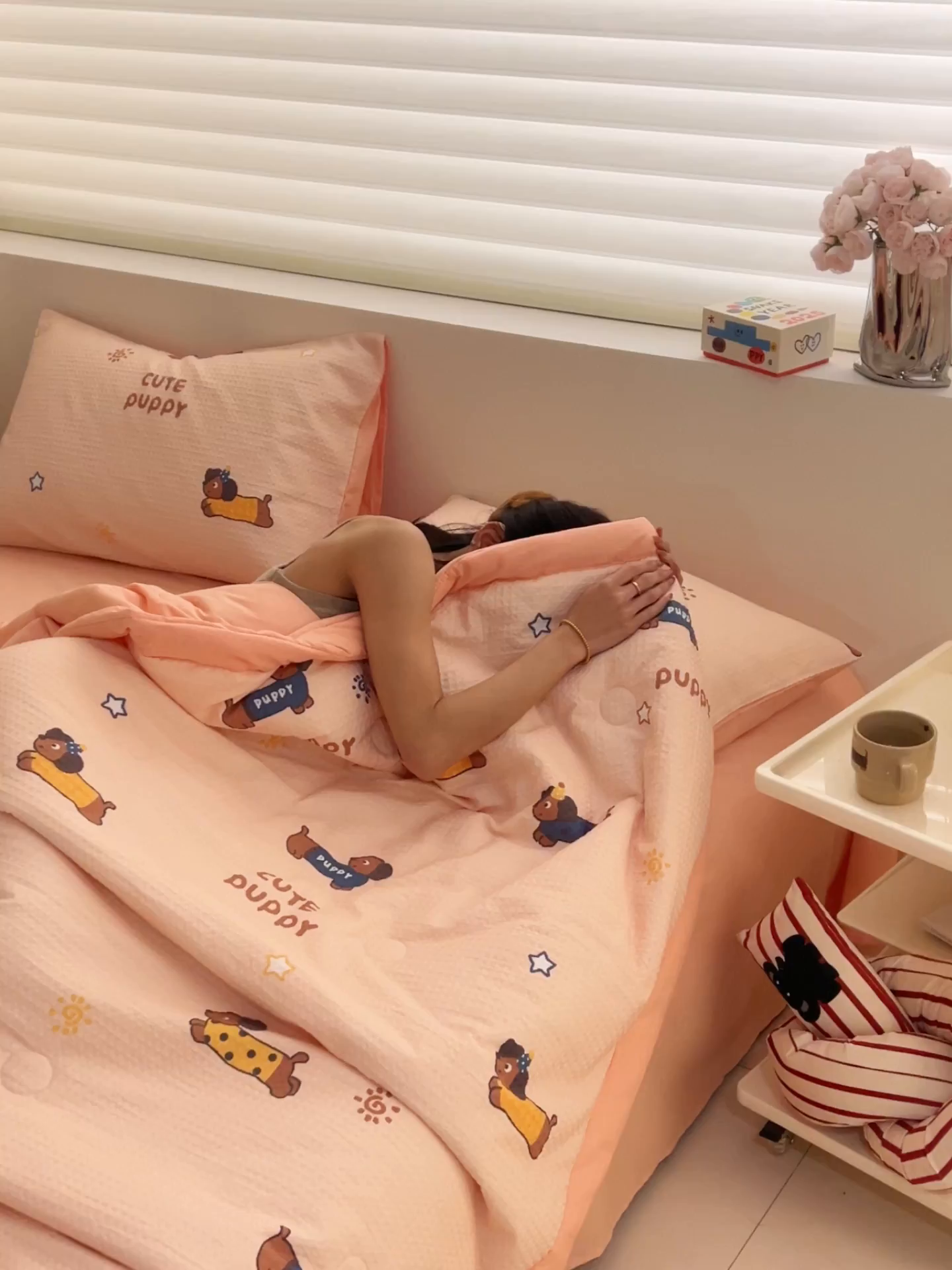 91家纺网 家纺一手货源 找家纺 简如 2026新款里外全棉华夫格夏凉被四件套 布丁可乐