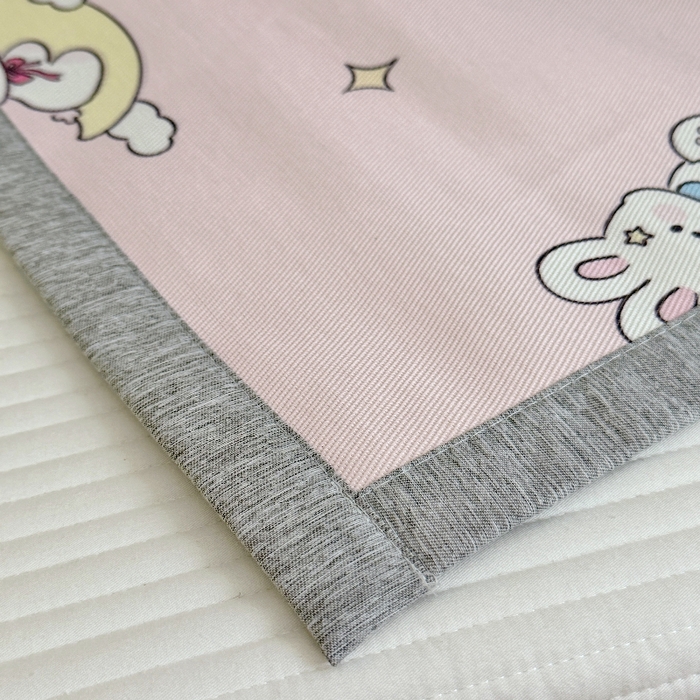 91家纺网 家纺一手货源 找家纺 萌宝家纺 2026新款A类儿童冰丝席900D加厚加密冰藤软席幼儿园席子 可爱兔子