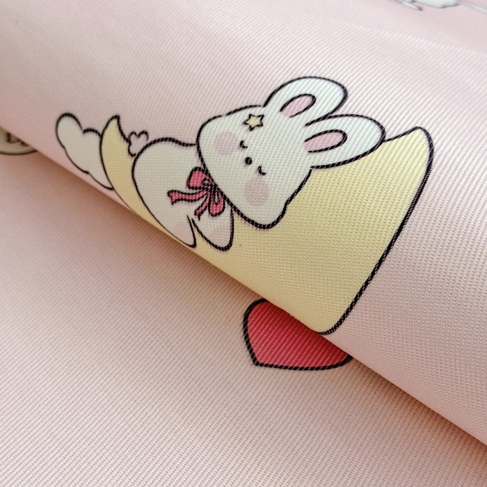 91家纺网 家纺一手货源 找家纺 萌宝家纺 2026新款A类儿童冰丝席900D加厚加密冰藤软席幼儿园席子 可爱兔子