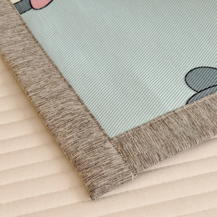 91家纺网 家纺一手货源 找家纺 萌宝家纺 2026新款A类儿童冰丝席900D加厚加密冰藤软席幼儿园席子 可爱小企鹅