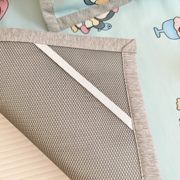 91家纺网 家纺一手货源 找家纺 萌宝家纺 2026新款A类儿童冰丝席900D加厚加密冰藤软席幼儿园席子 可爱小企鹅