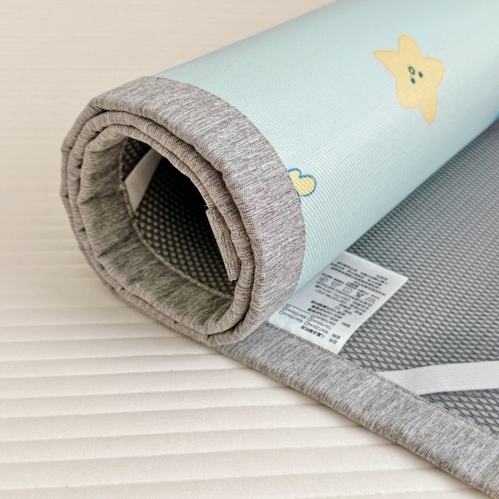 91家纺网 家纺一手货源 找家纺 萌宝家纺 2026新款A类儿童冰丝席900D加厚加密冰藤软席幼儿园席子 可爱小象