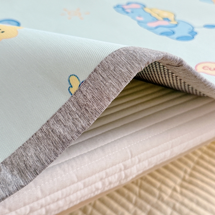 91家纺网 家纺一手货源 找家纺 萌宝家纺 2026新款A类儿童冰丝席900D加厚加密冰藤软席幼儿园席子 可爱小象