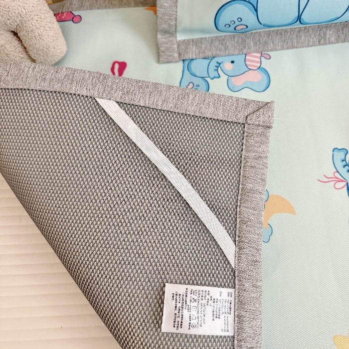 91家纺网 家纺一手货源 找家纺 萌宝家纺 2026新款A类儿童冰丝席900D加厚加密冰藤软席幼儿园席子 可爱小象