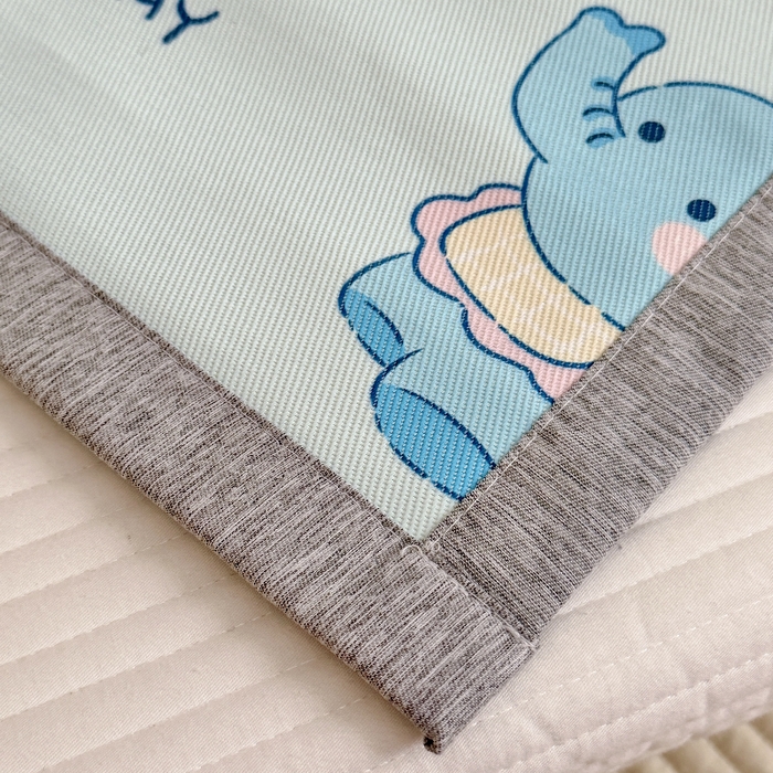 91家纺网 家纺一手货源 找家纺 萌宝家纺 2026新款A类儿童冰丝席900D加厚加密冰藤软席幼儿园席子 可爱小象