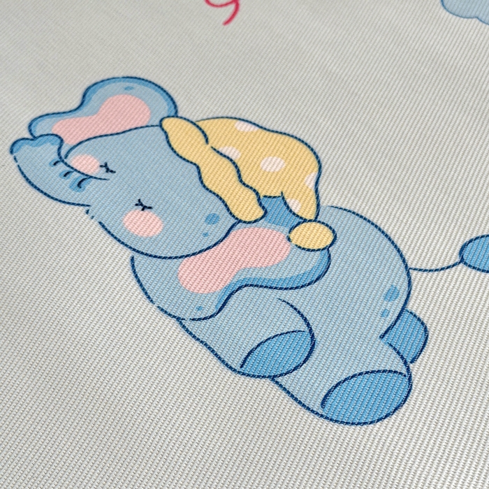 91家纺网 家纺一手货源 找家纺 萌宝家纺 2026新款A类儿童冰丝席900D加厚加密冰藤软席幼儿园席子 可爱小象