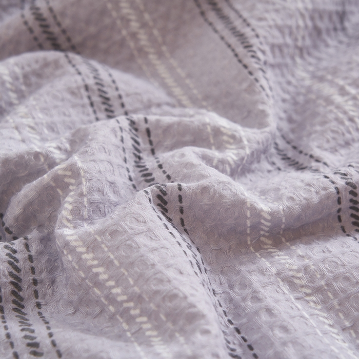 91家纺网 家纺一手货源 找家纺 简如 2026新款里外全棉华夫格夏凉被四件套 派克-灰