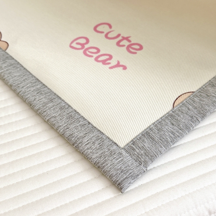 91家纺网 家纺一手货源 找家纺 萌宝家纺 2026新款A类儿童冰丝席900D加厚加密冰藤软席幼儿园席子 可爱小熊