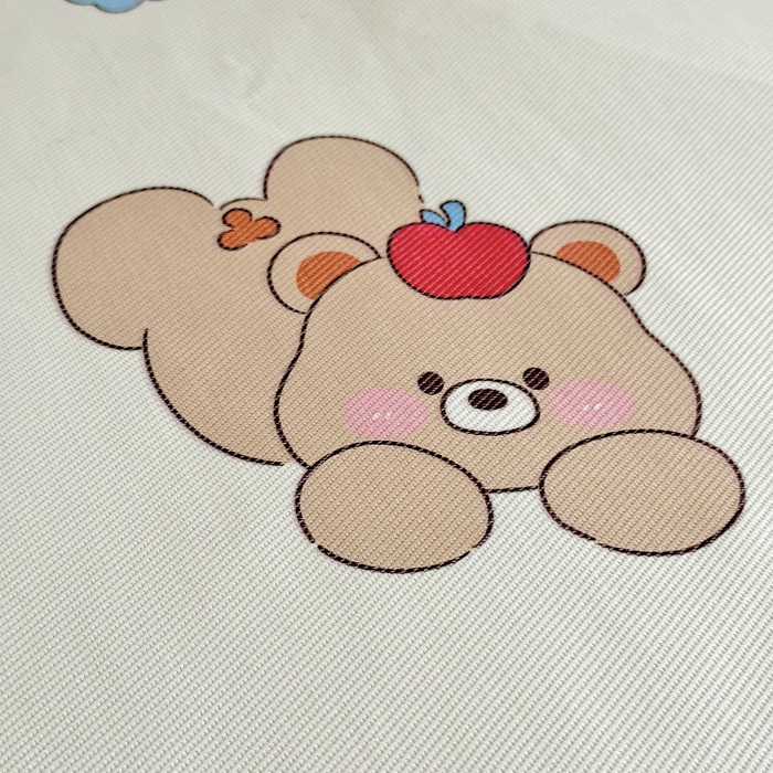 91家纺网 家纺一手货源 找家纺 萌宝家纺 2026新款A类儿童冰丝席900D加厚加密冰藤软席幼儿园席子 可爱小熊