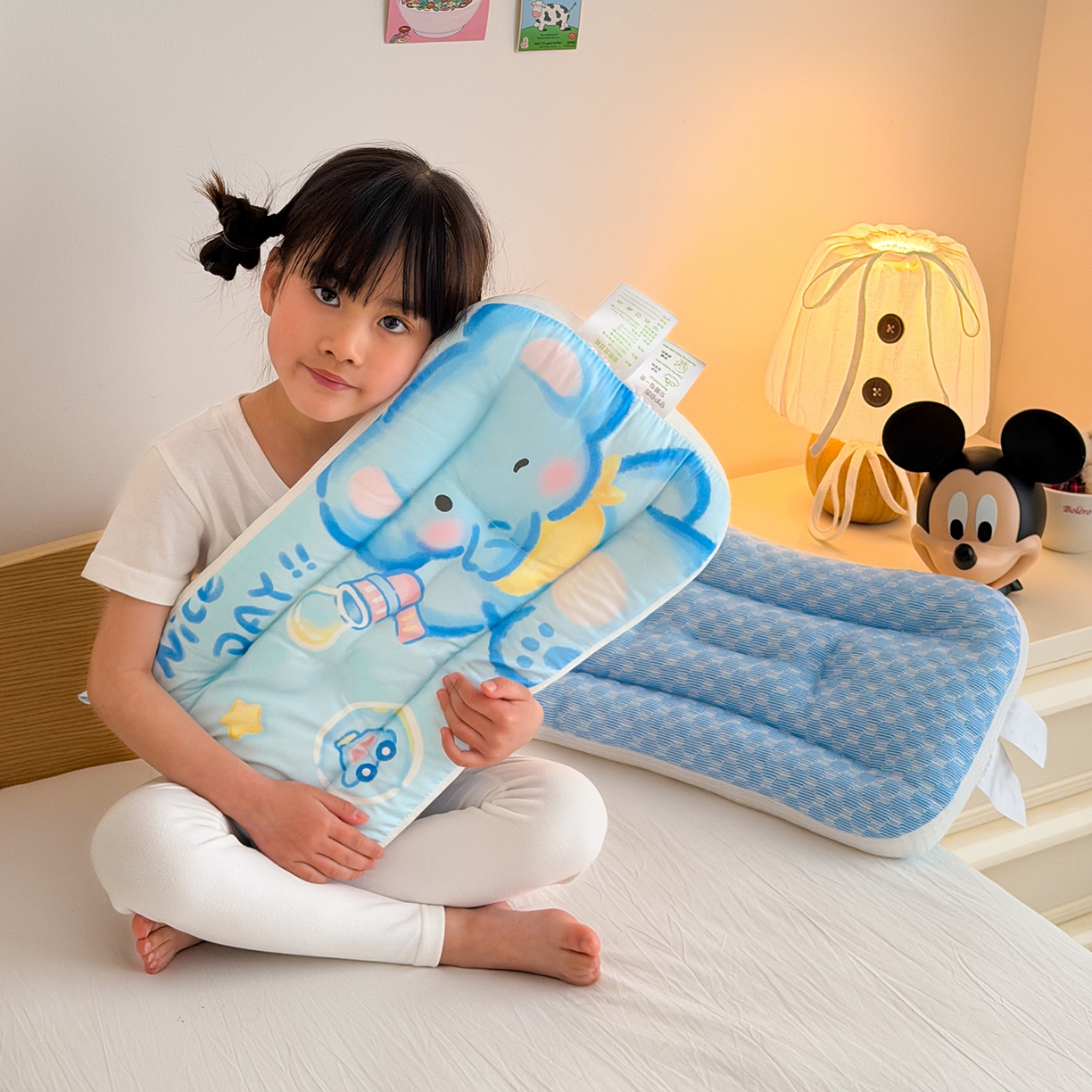嗨生活 2026新款冰豆豆枕芯大版卡通儿童枕芯幼儿园枕芯枕头枕芯 快乐小象