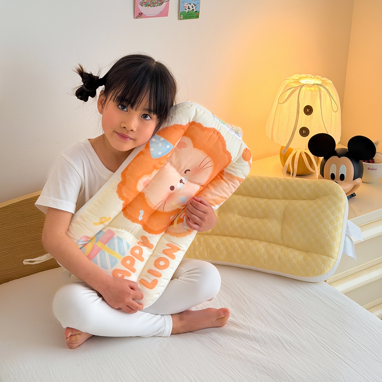 嗨生活 2026新款冰豆豆枕芯大版卡通儿童枕芯幼儿园枕芯枕头枕芯 萌小狮