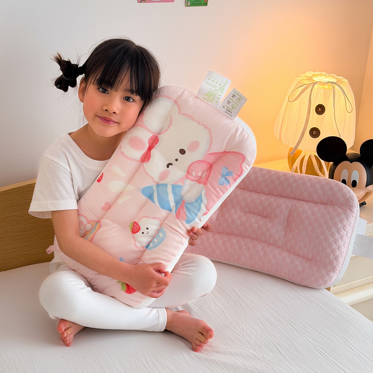 嗨生活 2026新款冰豆豆枕芯大版卡通儿童枕芯幼儿园枕芯枕头枕芯 萌小兔