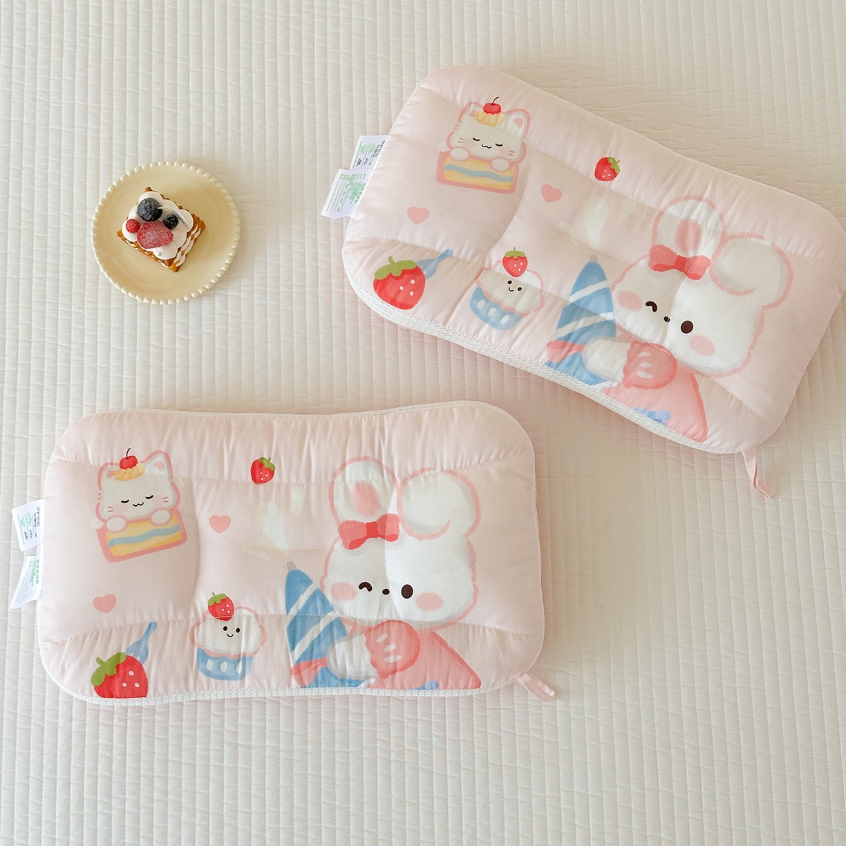 91家纺网 家纺一手货源 找家纺 嗨生活 2026新款冰豆豆枕芯大版卡通儿童枕芯幼儿园枕芯枕头枕芯 萌小兔