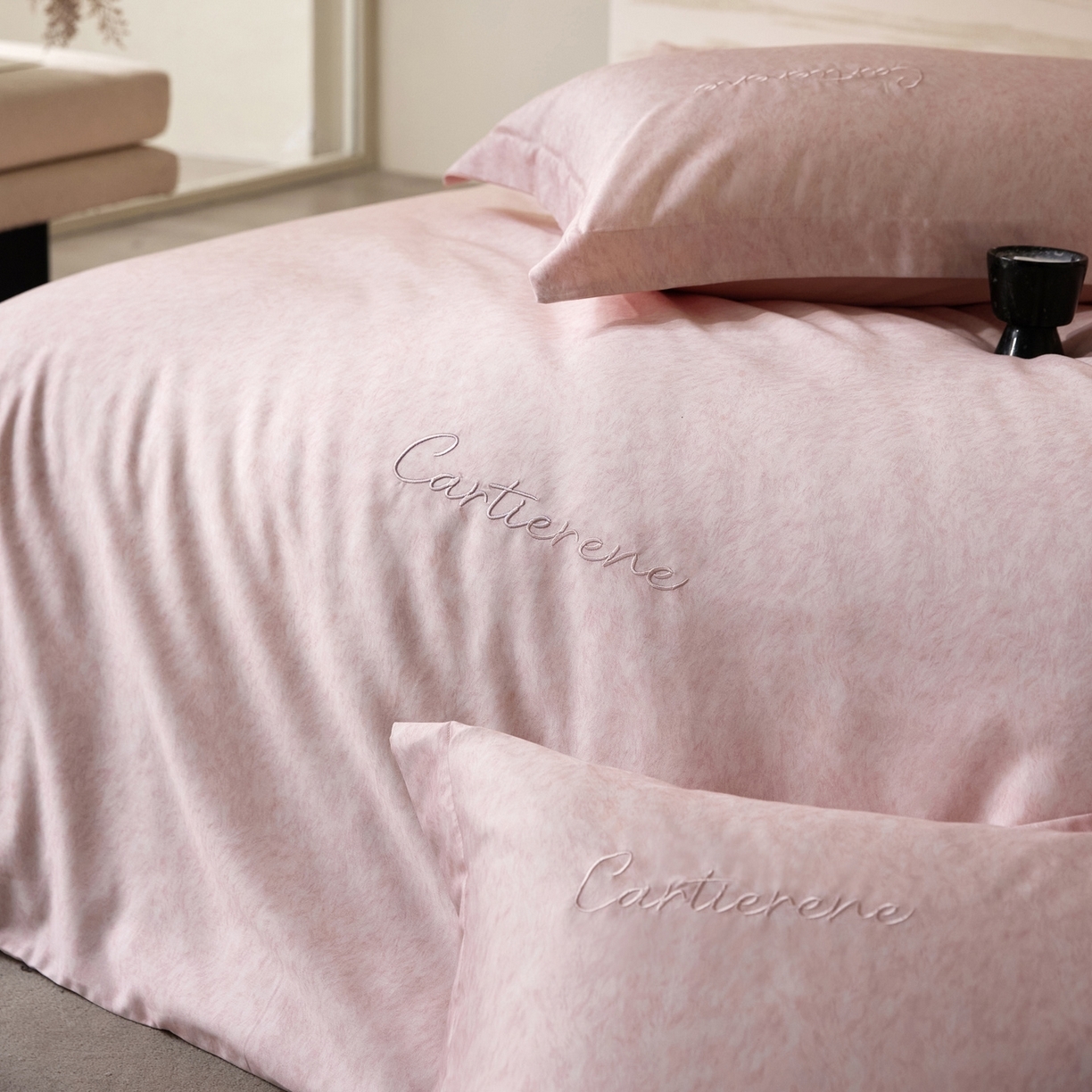 91家纺网 家纺一手货源 找家纺 （总）花愿（原花纪） 2026新款全棉纯棉刺绣数码印花四件套-蒂娜