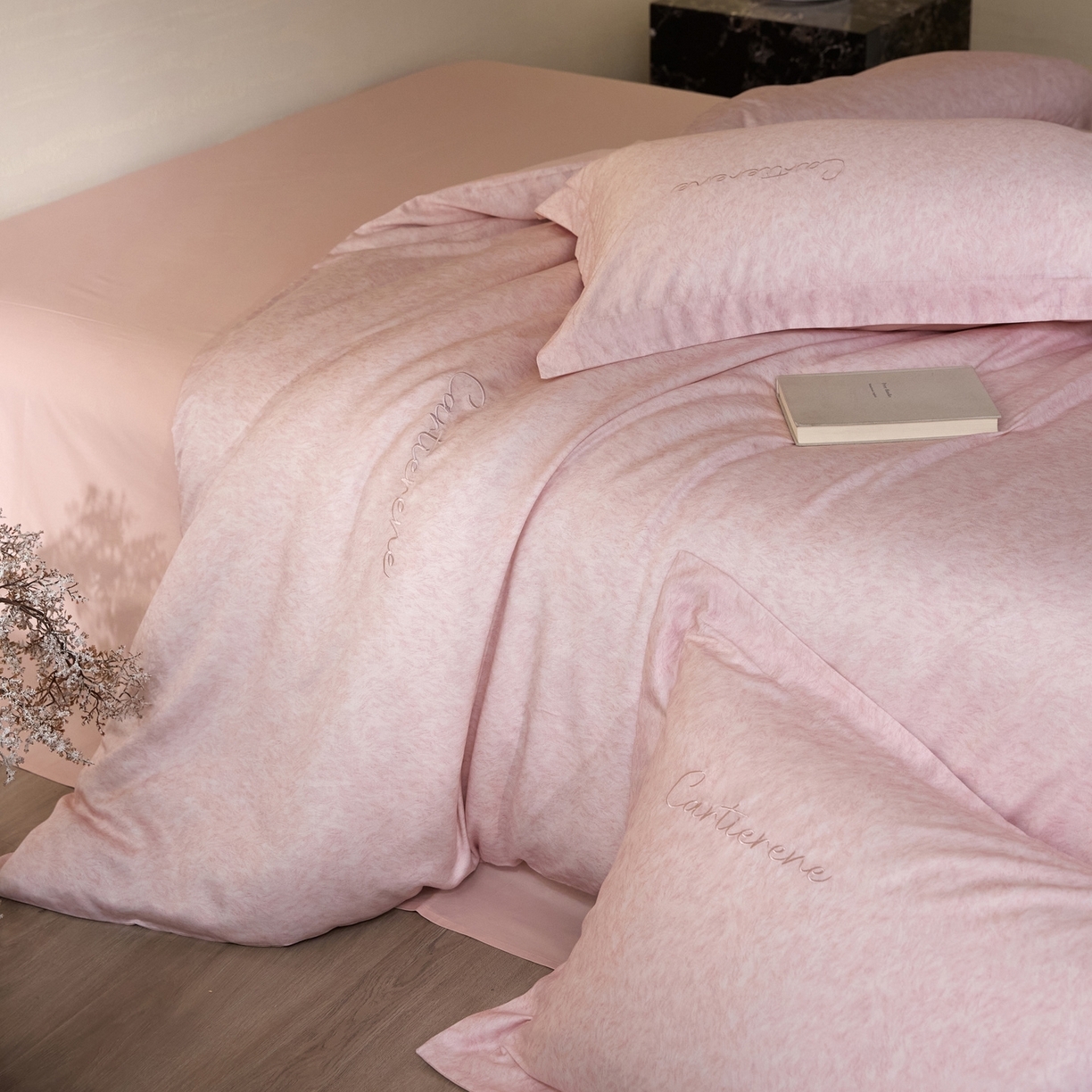 91家纺网 家纺一手货源 找家纺 （总）花愿（原花纪） 2026新款全棉纯棉刺绣数码印花四件套-蒂娜