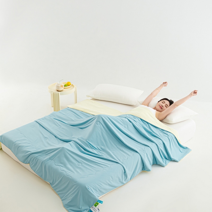 91家纺网 家纺一手货源 找家纺 （总）爱彼家纺 2026夏季热款冰卡Pro+深睡双面用锦纶夏被空调被夏季A类抗菌冰凉单夏被-冰卡夏被系列