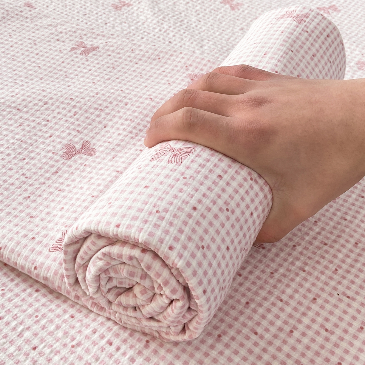 91家纺网 家纺一手货源 找家纺 赛琳 2026新款泡芙纱床单系列单床单床单单件（有买家秀） 予诗粉