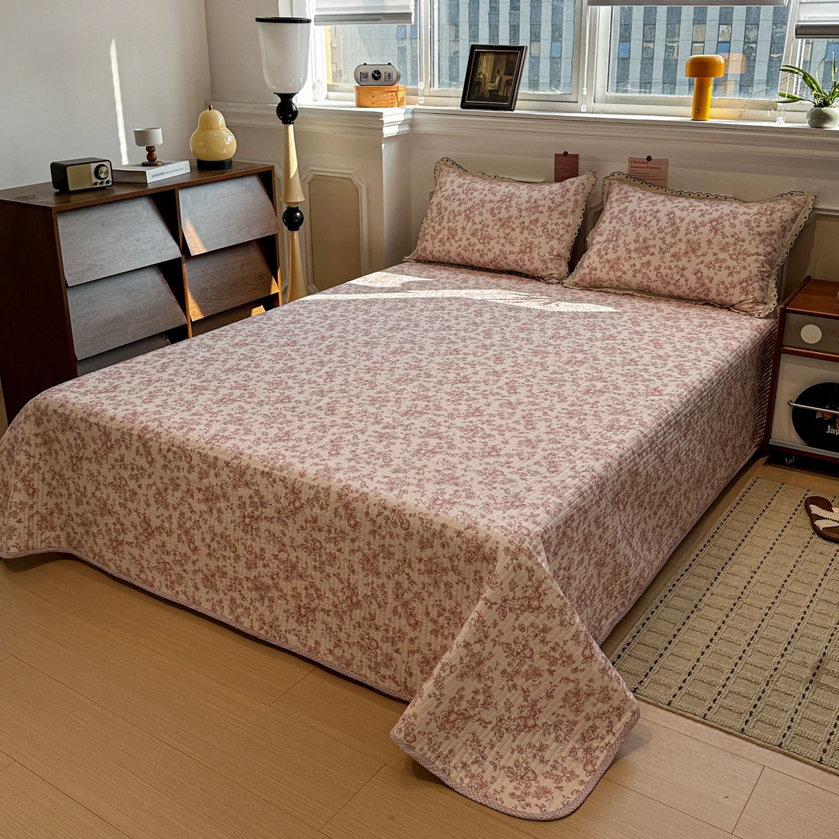 91家纺网 家纺一手货源 找家纺 （总）橙子家居 2026新款纯棉法式复古蕾丝花边床盖四件套