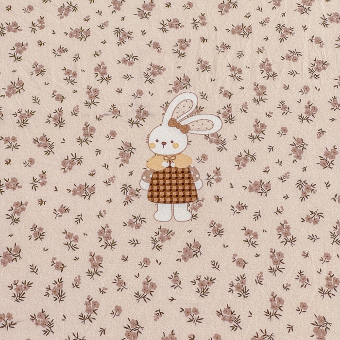 91家纺网 家纺一手货源 找家纺 爱多多家居 2026春夏新花边款水洗古棉单床裙 单床单 床裙-碎花小兔