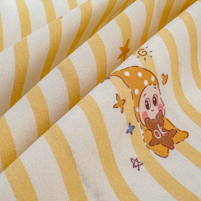 91家纺网 家纺一手货源 找家纺 爱多多家居 2026春夏新花边款水洗古棉单床裙 单床单 床裙-星星人