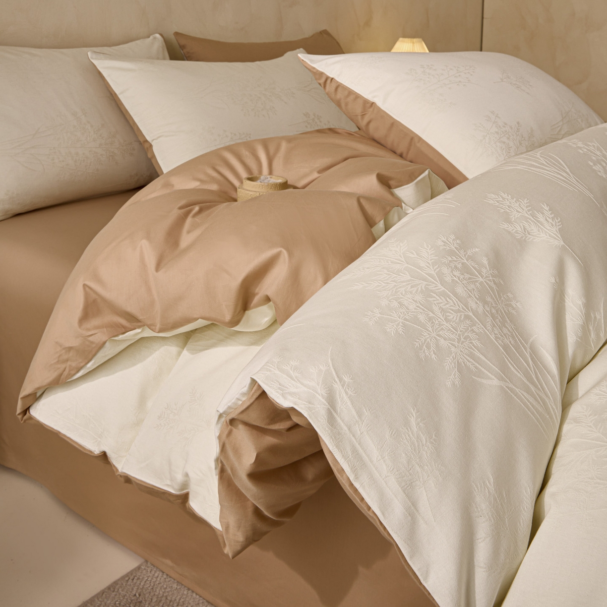 91家纺网 家纺一手货源 找家纺 雯雨家纺 2025新款ab版全棉豆豆绒婴儿绒牛奶绒单被套被罩单件 奶乎兔兔-米