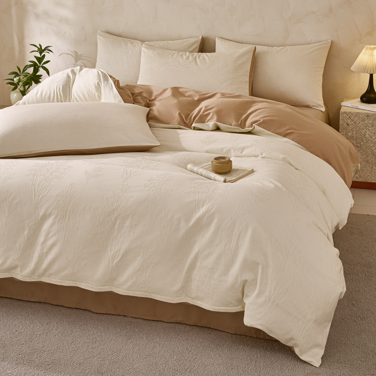 91家纺网 家纺一手货源 找家纺 （总）雯雨家纺 2026新款全棉60s全棉提花四件套