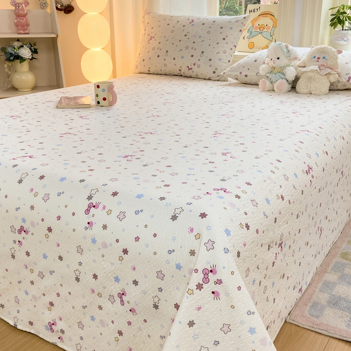 91家纺网 家纺一手货源 找家纺 赛琳 2026新款泡芙纱床单系列单床单床单单件（有买家秀） 躲猫猫