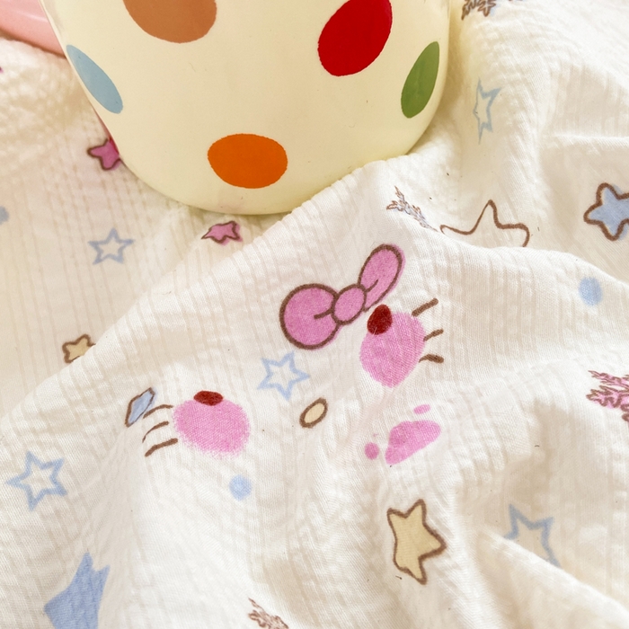 91家纺网 家纺一手货源 找家纺 赛琳 2026新款泡芙纱床单系列单床单床单单件（有买家秀） 躲猫猫