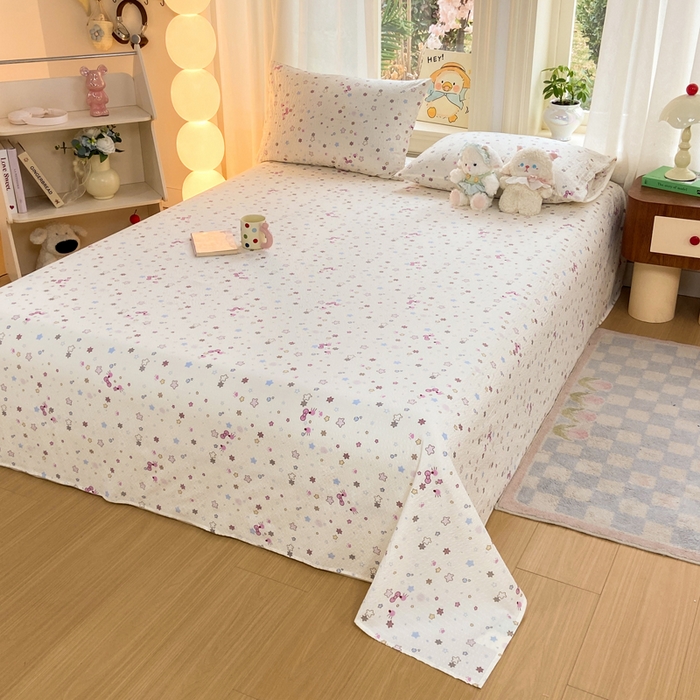 91家纺网 家纺一手货源 找家纺 赛琳 2026新款泡芙纱床单系列单床单床单单件（有买家秀） 躲猫猫